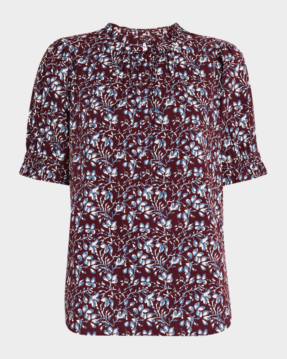 Los Altos Floral-Print Organic Cotton Top